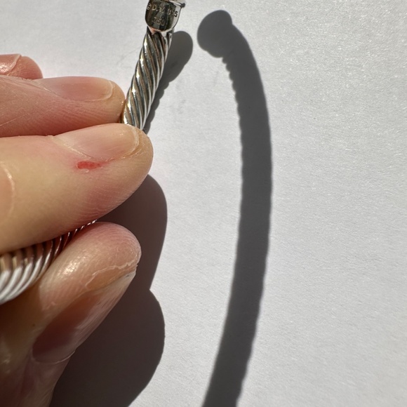 AUTHENTIC DAVID YURMAN Pavé Diamond Square Cable Cuff - Picture 16 of 16